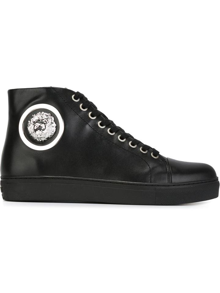 Versus Lion Head High-tops, Women's, Size: 38, Black, Leather/rubber