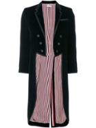 Thom Browne Tonal Grosgrain-tipped Tailcoat In Velvet - Black