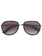 Dolce & Gabbana Eyewear - Aviator Sunglasses - Women - Acetate/metal (other) - 55, Black, Acetate/metal (other)