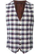 Tagliatore Checked Pattern Waistcoat