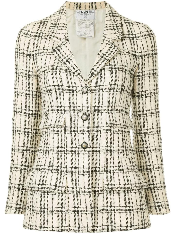 Chanel Vintage Long Sleeve Coat Jacket - Nude & Neutrals