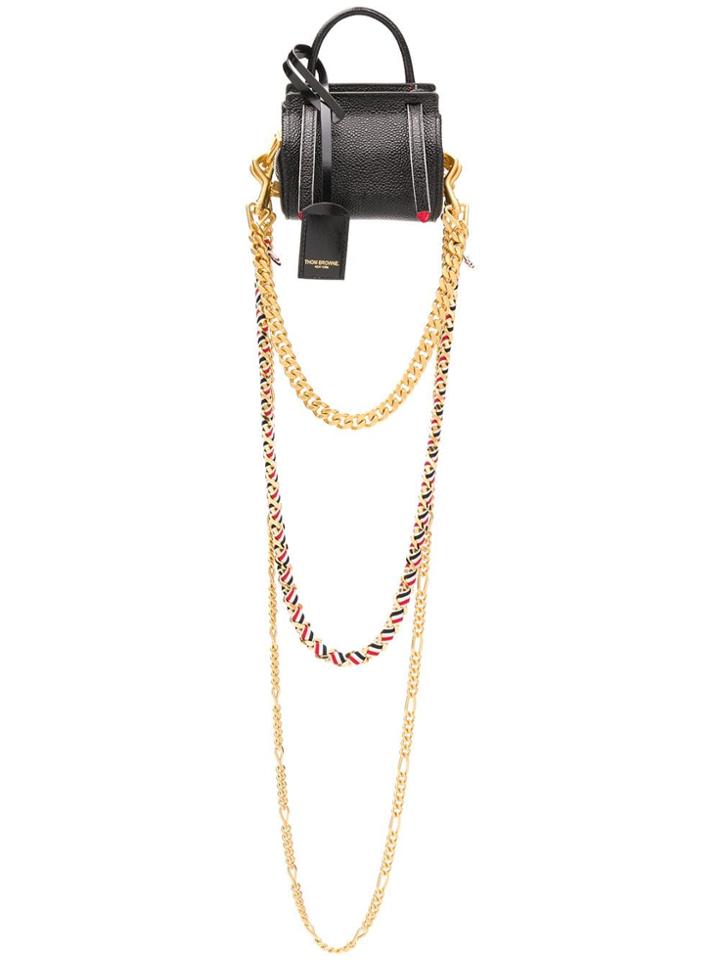 Thom Browne 3-strap Leather Micro Bag - Black