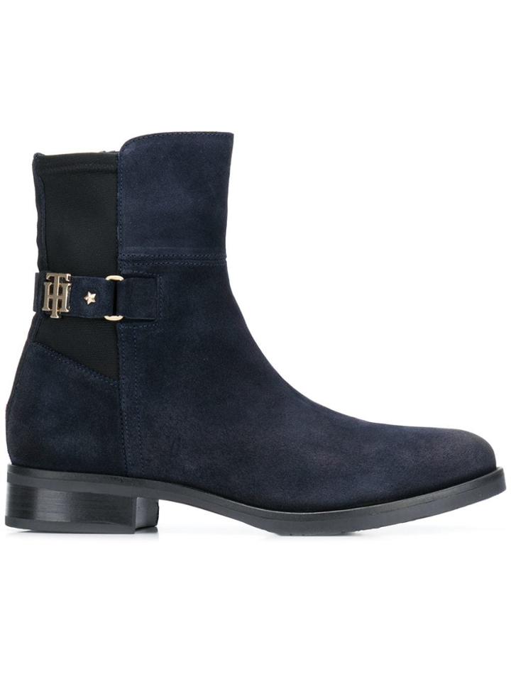 Tommy Hilfiger Monogram Ankle Boots - Blue