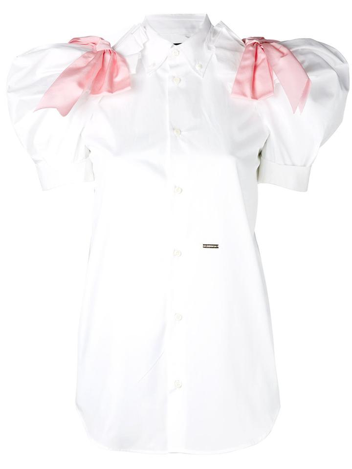 Dsquared2 - Puffy Shoulder Shirt - Women - Cotton/polyester/viscose - 44, Women's, White, Cotton/polyester/viscose