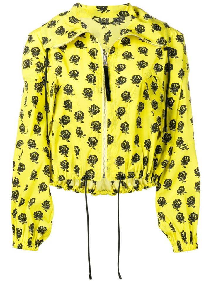 Kenzo Rose Print Bomber Jacket - Yellow