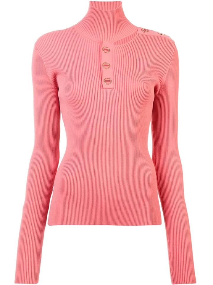 Dion Lee Turtleneck Fitted Sweater - Pink & Purple