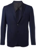 Tonello Notched Lapel Blazer, Men's, Size: 46, Blue, Silk/cupro/mohair/wool