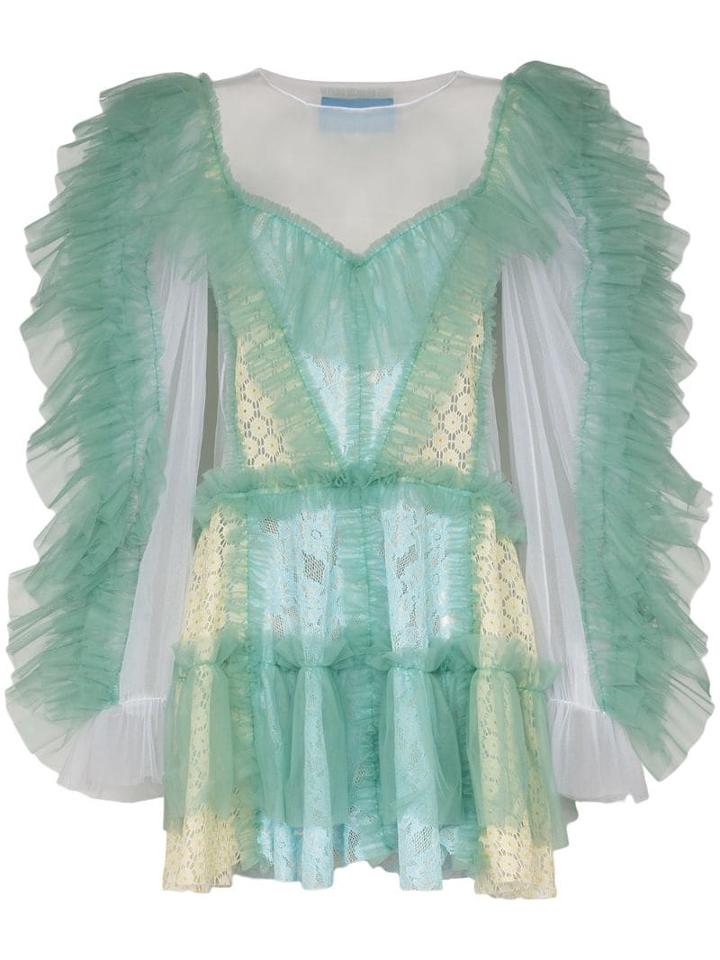 Viktor & Rolf Tulle Mini Dress - Blue