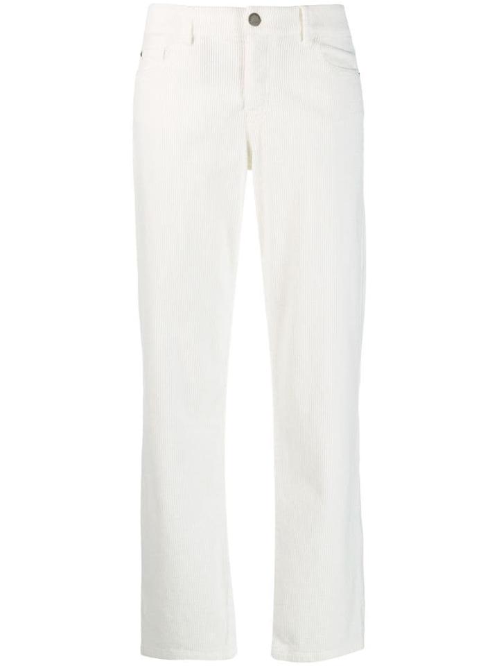 Emporio Armani Straight-leg Corduroy Trousers - White