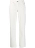 Emporio Armani Straight-leg Corduroy Trousers - White