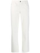 Emporio Armani Straight-leg Corduroy Trousers - White
