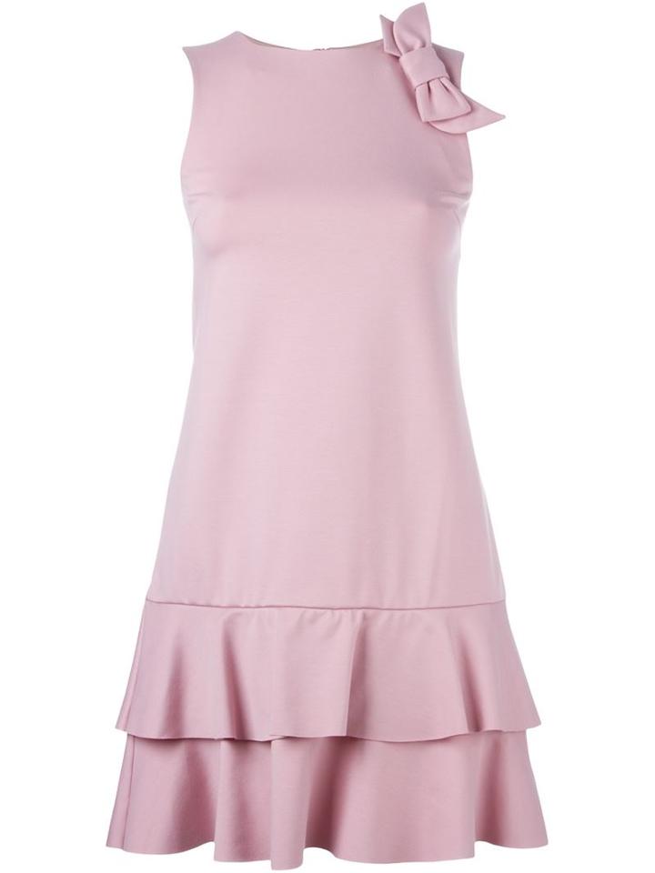 Red Valentino Bow Detail Layered Dress