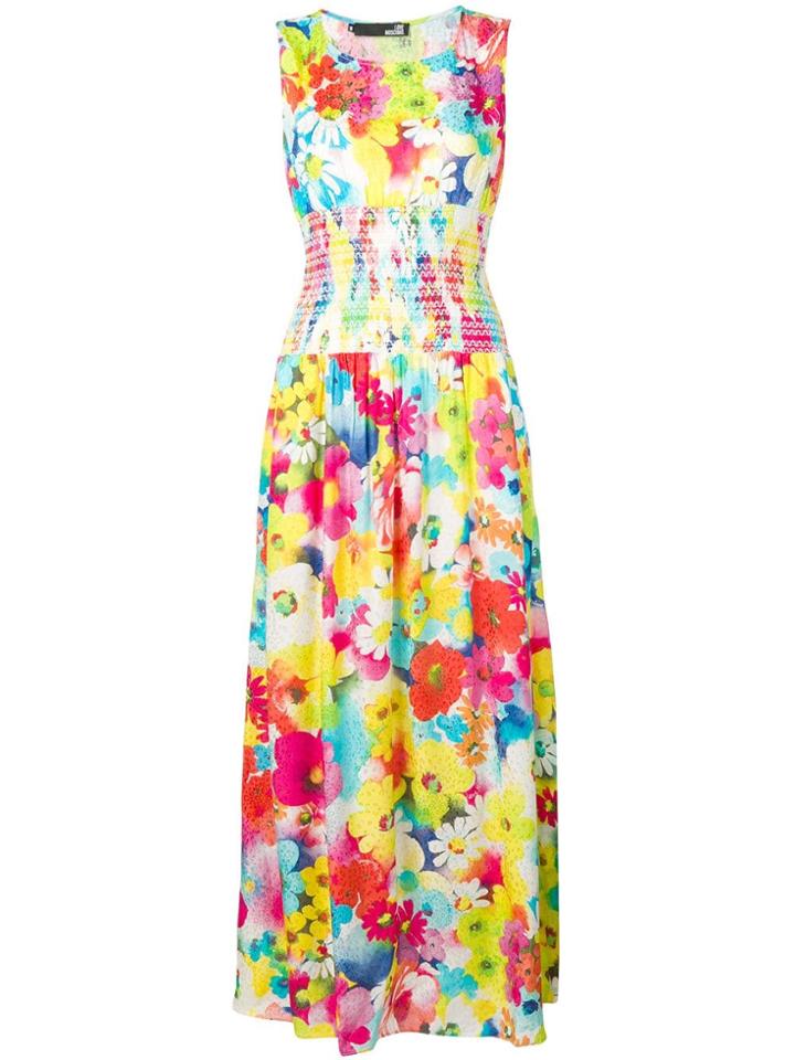 Love Moschino Floral Fitted Dress - White