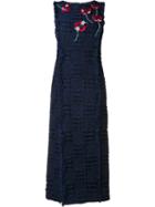 Monique Lhuillier Sleeveless Sheath Dress, Women's, Size: 6, Blue, Silk