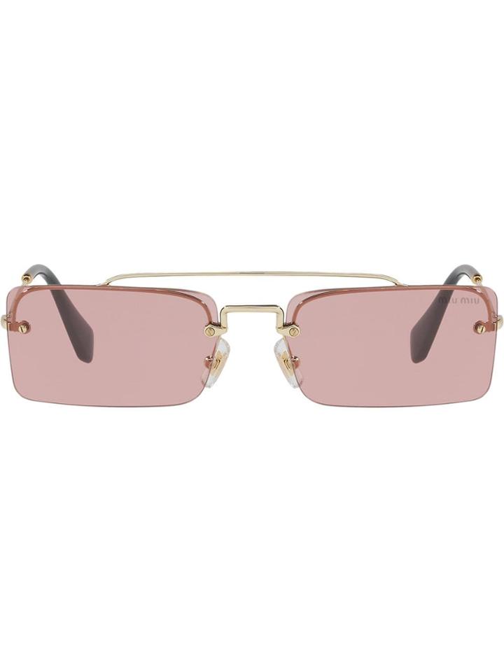 Miu Miu Eyewear Société Sunglasses - Gold