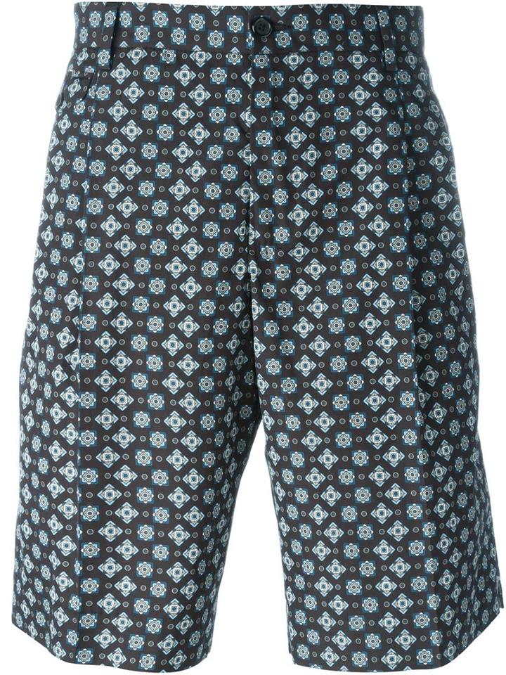 Dolce & Gabbana Tie Print Tailored Shorts