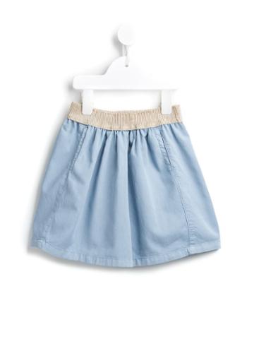 Bellerose Kids Flared Ruffled Skirt, Girl's, Size: 8 Yrs, Blue