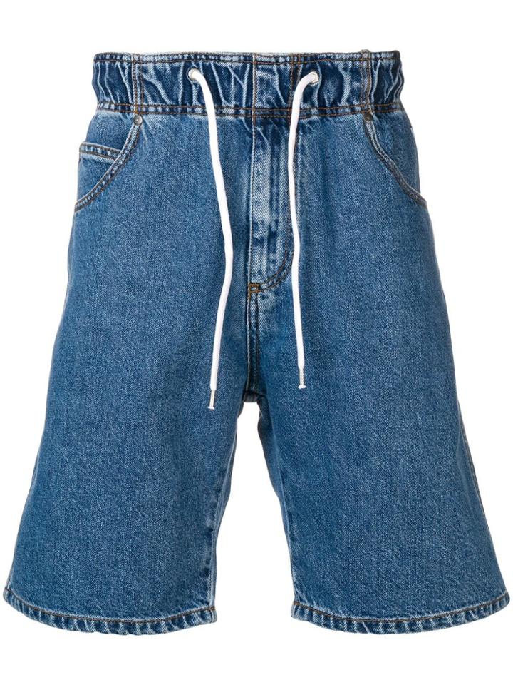 Msgm Drawstring Waist Shorts - Blue