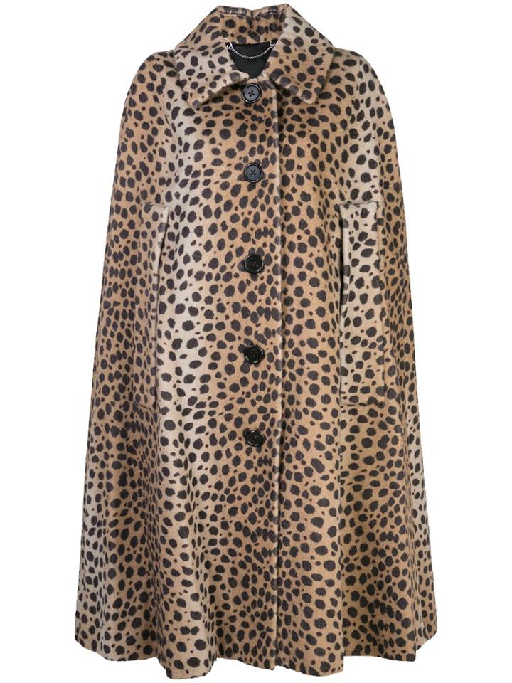 Marc Jacobs Leopard Print Cape - Neutrals