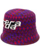 Prada Zigzag Bucket Hat - Purple