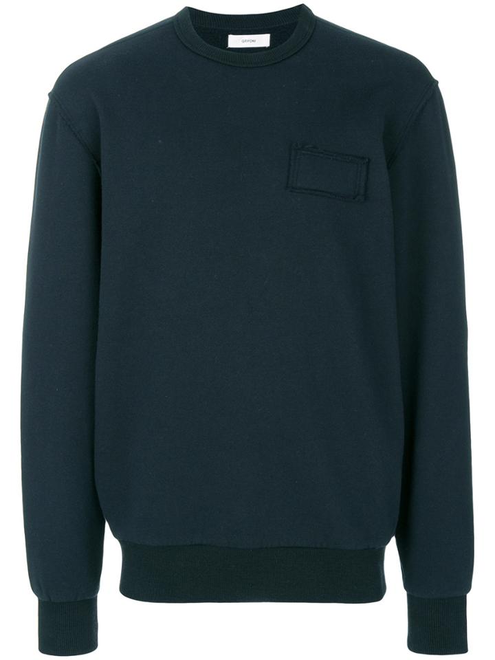 Mauro Grifoni Patch Detail Sweatshirt - Blue