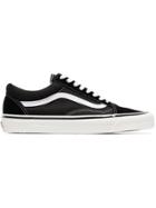Vans Black And White 36 Dx Anaheim Factory Leather And Canvas Sneakers
