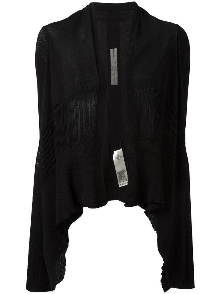 Rick Owens Short Wrap Cardigan, Women's, Size: Large, Black, Cotton