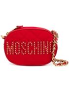 Moschino Oval Quilted Crossbody Bag - Red
