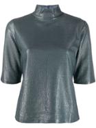 Filippa-k Amber Metallic Slim-fit T-shirt - Blue