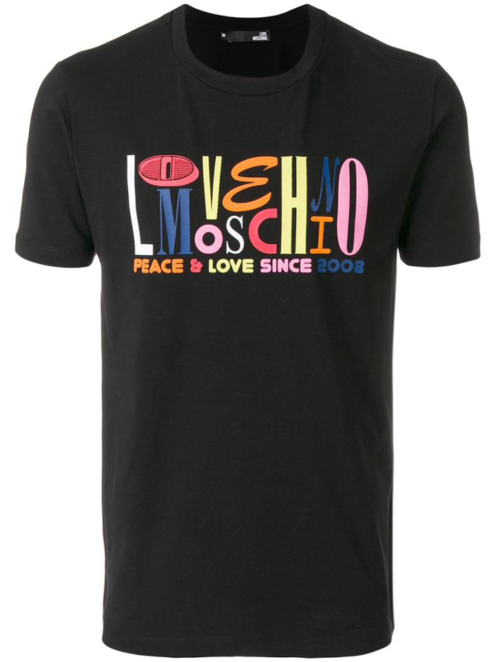 Love Moschino Fonts Logo T-shirt - Black