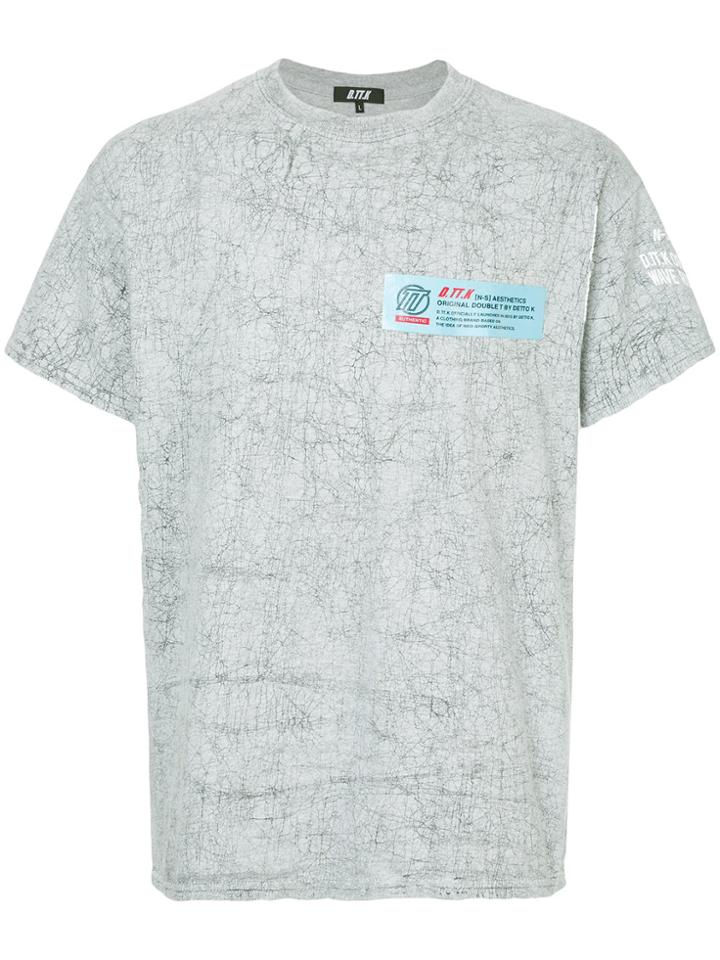 D.tt.k Printed T-shirt With Patch Detail - Grey