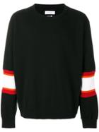 Facetasm Striped Panel Sweatshirt - Black