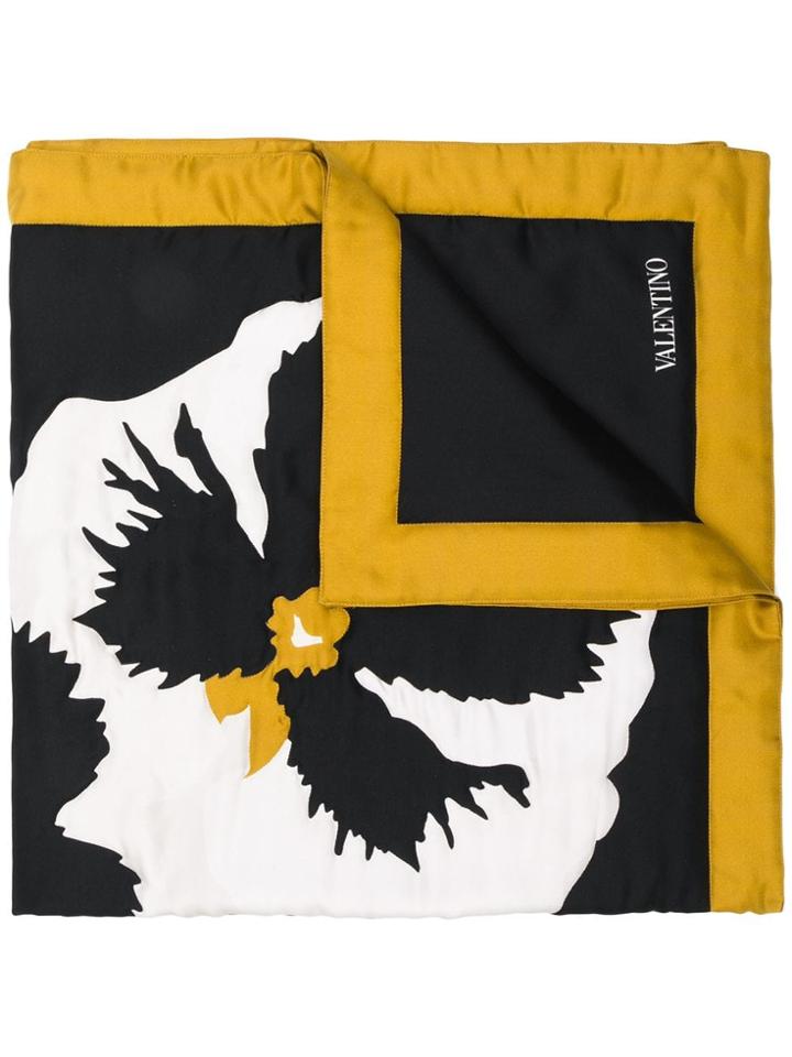 Valentino Printed Logo Scarf - Black