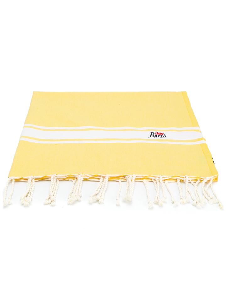 Mc2 Saint Barth Logo Printed Beach Towel - Yellow & Orange