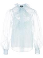 Marc Jacobs Sheer Pussybow Blouse - Blue
