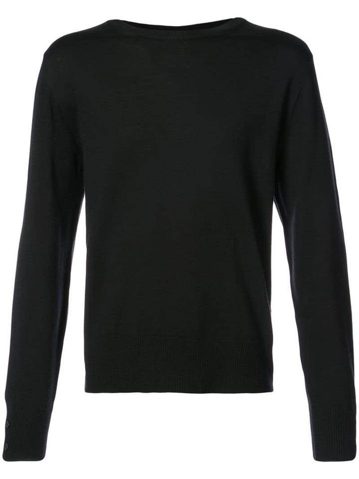 Thom Browne Relaxed Mercerized Merino Pullover - Black