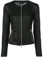 Drome Fitted Leather Jacket - Black