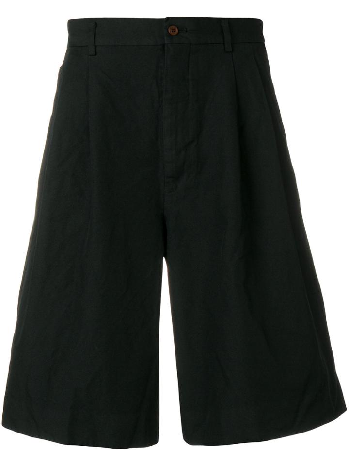 Comme Des Garçons Homme Plus Wide Leg Chino Shorts - Black