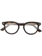 Gucci Eyewear Round Frame Glasses - Brown
