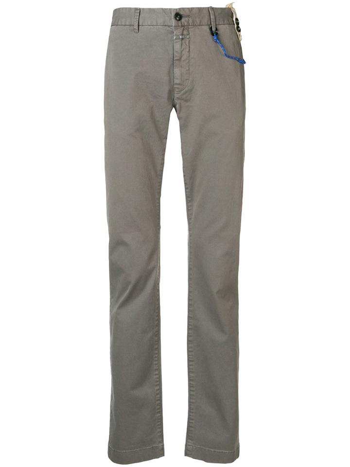 Closed Cord Detail Chinos - Grey