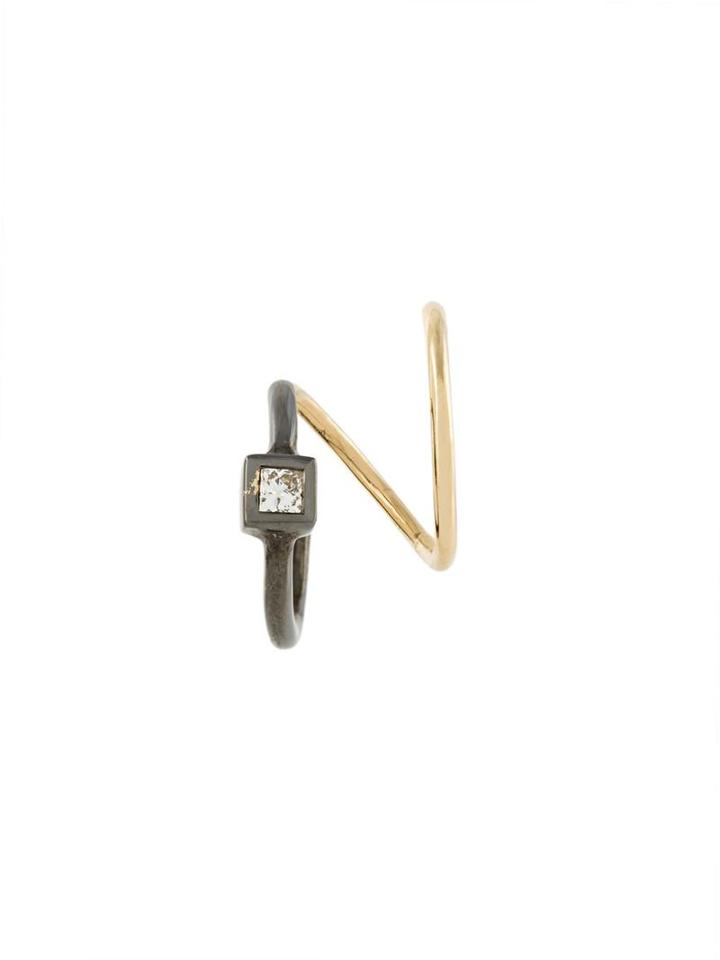 Maria Black 'ava Noir' Twirl Diamond Earring, Women's, Metallic