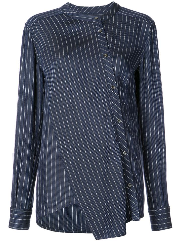 Altuzarra Striped Asymmetric Shirt - Blue