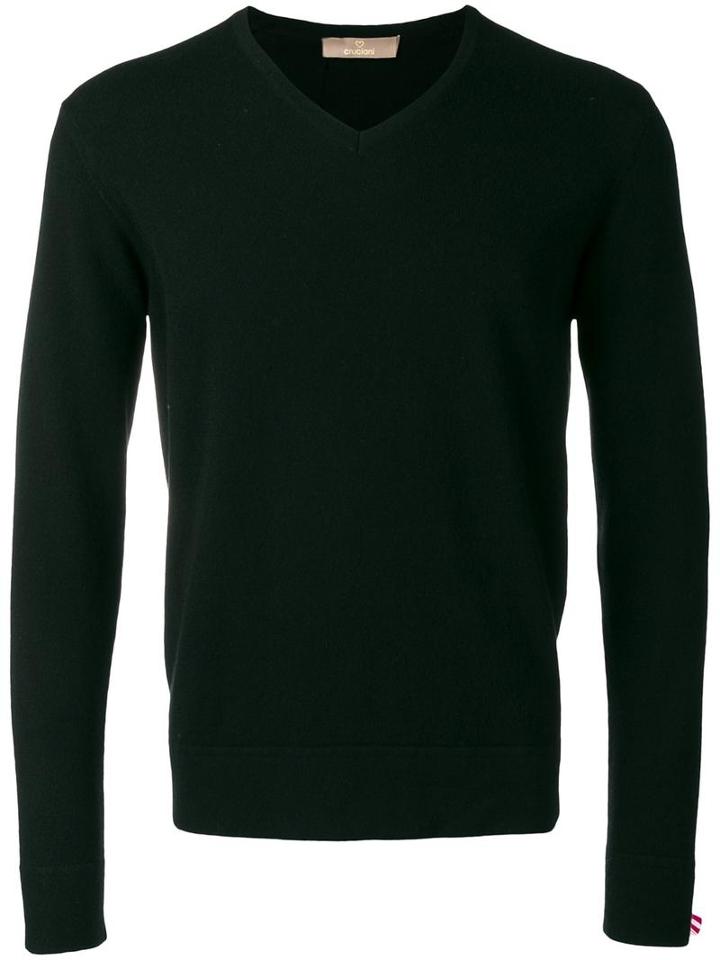 Cruciani V-neck Jumper, Men's, Size: Xl, Black, Cashmere