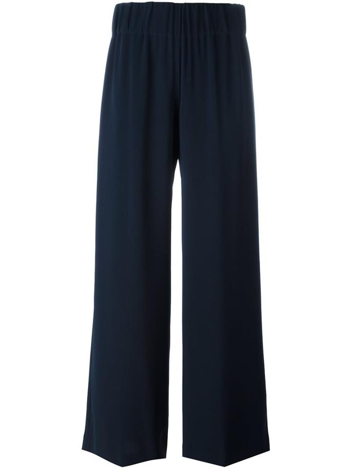 Aspesi Wide Leg Trousers, Women's, Size: 42, Blue, Polyester/triacetate