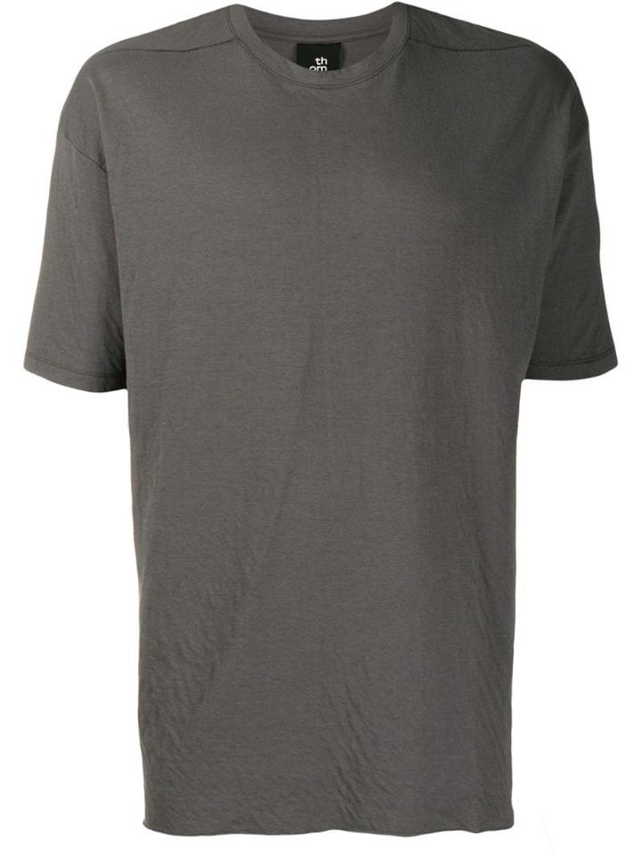 Thom Krom Crew-neck T-shirt With Stitch Detailing - Brown