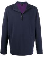 Boss Hugo Boss Relaxed-fit Half-zip Sweatshirt - Blue