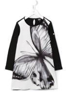 Armani Junior Butterfly Print Dress, Girl's, Size: 12 Yrs, Black