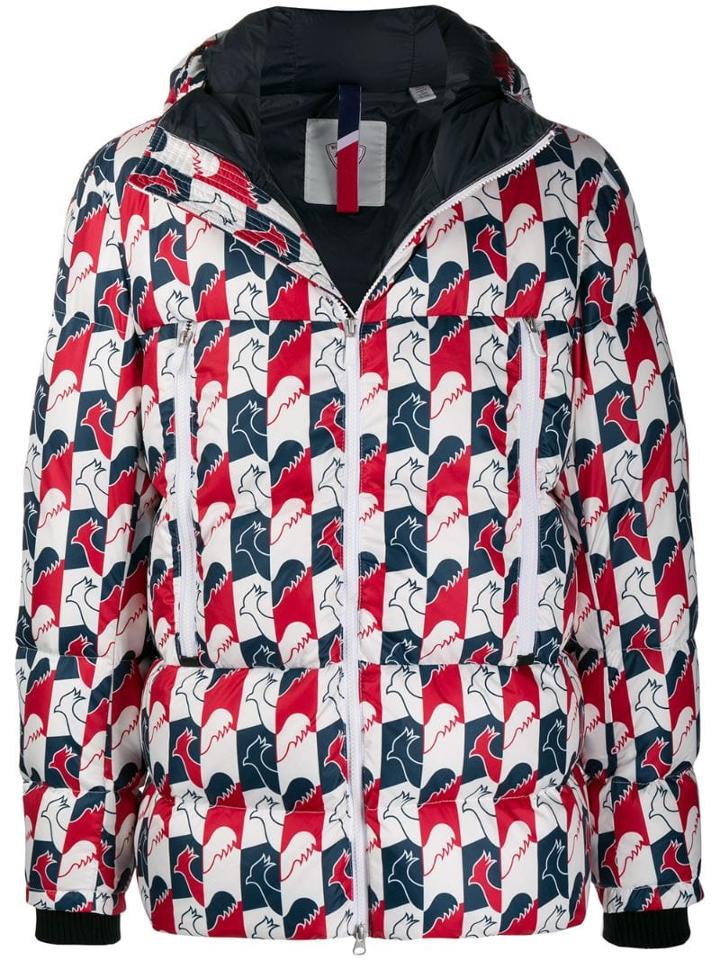 Rossignol Monogram Print Padded Jacket - Blue