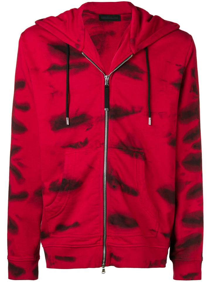 Diesel Black Gold Zipped Hooded Jacket - Red