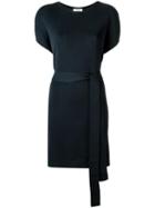 Egrey Round Neck Dress, Women's, Size: P, Black, Viscose